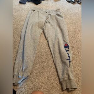 Gray champion sweatpants.